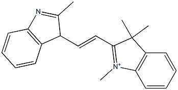 1,3,3-Trimethyl-2-[2-(2-methyl-3H-indol-3-yl)vinyl]-3H-indolium 结构式