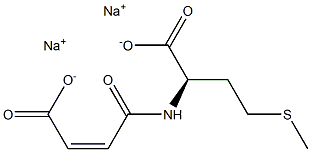 (R)-2-[[(Z)-3-Carboxy-1-oxo-2-propenyl]amino]-4-(methylthio)butyric acid disodium salt 结构式