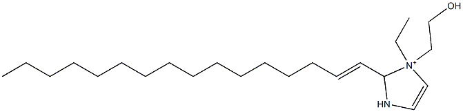 1-Ethyl-2-(1-hexadecenyl)-1-(2-hydroxyethyl)-4-imidazoline-1-ium 结构式