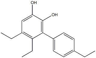 4,5-Diethyl-3-(4-ethylphenyl)benzene-1,2-diol 结构式