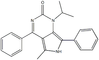 1-Isopropyl-5-methyl-4,7-diphenyl-1H-pyrrolo[3,4-d]pyrimidin-2(6H)-one 结构式