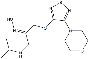 1-(3-Morpholino-1,2,5-thiadiazol-4-yloxy)-3-isopropylaminoacetone (Z)-oxime 结构式