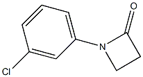 1-(3-Chlorophenyl)azetidin-2-one 结构式