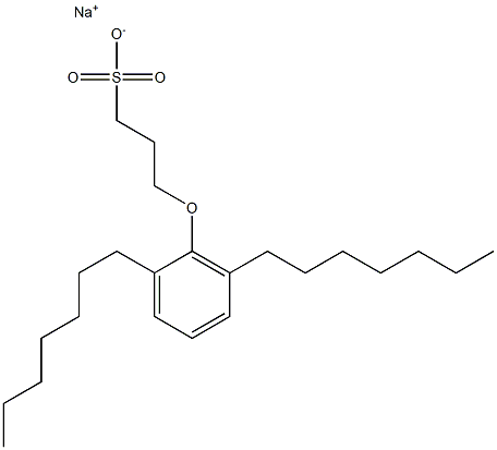 3-(2,6-Diheptylphenoxy)propane-1-sulfonic acid sodium salt 结构式