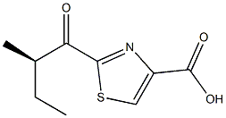 (-)-2-[(R)-2-Methylbutyryl]-4-thiazolecarboxylic acid 结构式