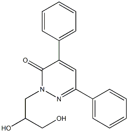 4,6-Diphenyl-2-(2,3-dihydroxypropyl)pyridazin-3(2H)-one 结构式