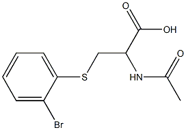 2-(Acetylamino)-3-[(2-bromophenyl)thio]propanoic acid 结构式