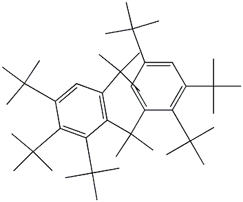 2-(2,3,4,6-Tetra-tert-butylphenyl)-2-(2,3,5-tri-tert-butylphenyl)propane 结构式