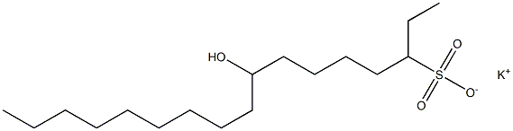 8-Hydroxyheptadecane-3-sulfonic acid potassium salt 结构式