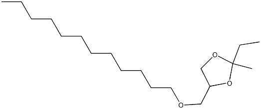 2-Ethyl-2-methyl-4-(2-oxatetradecan-1-yl)-1,3-dioxolane 结构式