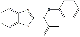 2-[(Phenylthio)acetylamino]benzothiazole 结构式