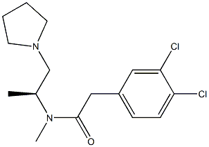 3,4-Dichloro-N-methyl-N-[(S)-1-methyl-2-(1-pyrrolidinyl)ethyl]benzeneacetamide 结构式