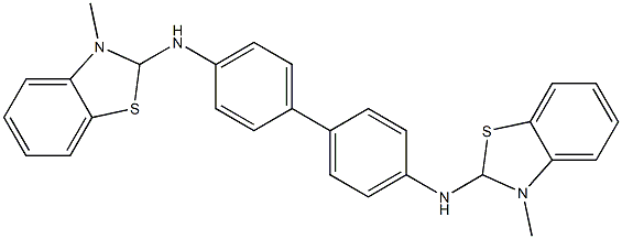 2,2'-[1,1'-Biphenyl-4,4'-diylbis(imino)]bis(2,3-dihydro-3-methylbenzothiazole) 结构式