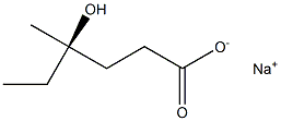 [R,(+)]-4-Hydroxy-4-methylhexanoic acid sodium salt 结构式