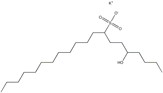 5-Hydroxyicosane-8-sulfonic acid potassium salt 结构式
