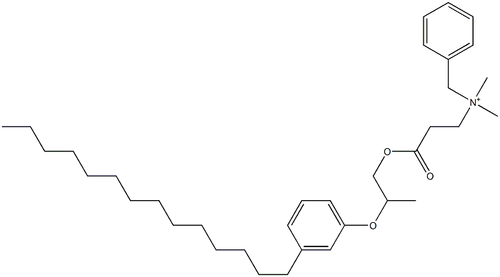 N,N-Dimethyl-N-benzyl-N-[2-[[2-(3-tetradecylphenyloxy)propyl]oxycarbonyl]ethyl]aminium 结构式