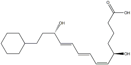 (5R,6Z,8E,10E,12S)-5,12-Dihydroxy-14-cyclohexyl-6,8,10-tetradecatrienoic acid 结构式