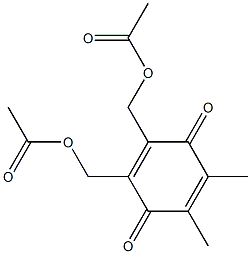 5,6-Dimethyl-2,3-bis(acetoxymethyl)-p-benzoquinone 结构式