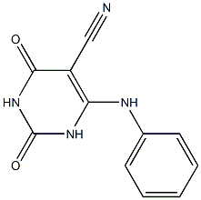 6-Anilino-1,2,3,4-tetrahydro-2,4-dioxopyrimidine-5-carbonitrile 结构式