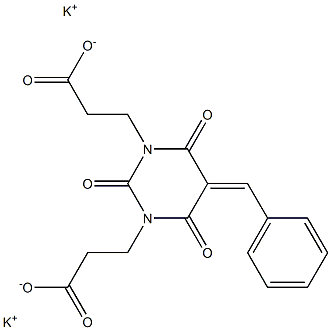 Hexahydro-5-benzylidene-2,4,6-trioxo-1,3-pyrimidinedipropionic acid dipotassium salt 结构式