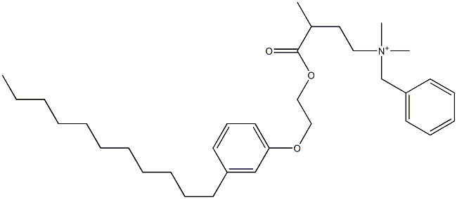 N,N-Dimethyl-N-benzyl-N-[3-[[2-(3-undecylphenyloxy)ethyl]oxycarbonyl]butyl]aminium 结构式