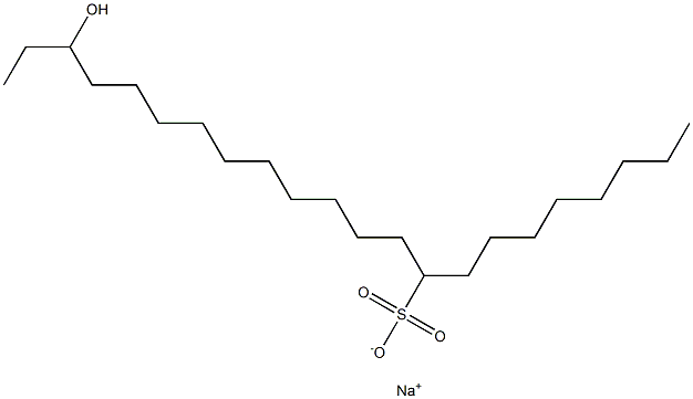 20-Hydroxydocosane-9-sulfonic acid sodium salt 结构式