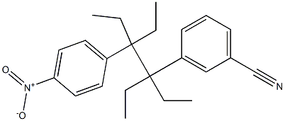 3-[1,1,2-Triethyl-2-(4-nitrophenyl)butyl]benzonitrile 结构式