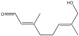 (2E,6E)-8-Hydroxy-3,7-dimethylocta-2,6-dienal 结构式