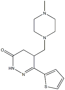 6-(2-Thienyl)-5-[(4-methyl-1-piperazinyl)methyl]-4,5-dihydropyridazin-3(2H)-one 结构式