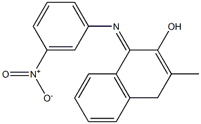 1-(3-Nitrophenylimino)methylnaphthalen-2-ol 结构式