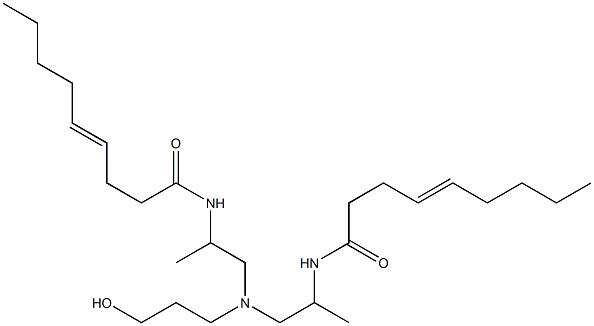 N,N'-[3-Hydroxypropyliminobis(1-methyl-2,1-ethanediyl)]bis(4-nonenamide) 结构式