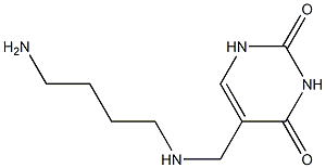 5-(4-Aminobutylaminomethyl)uracil 结构式