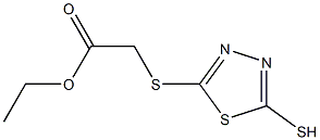 [(5-Mercapto-1,3,4-thiadiazol-2-yl)thio]acetic acid ethyl ester 结构式