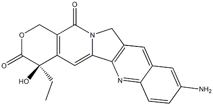 (4R)-9-Amino-4-ethyl-4-hydroxy-1H-pyrano[3',4':6,7]indolizino[1,2-b]quinoline-3,14(4H,12H)-dione 结构式