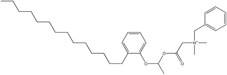 N,N-Dimethyl-N-benzyl-N-[[[1-(2-tetradecylphenyloxy)ethyl]oxycarbonyl]methyl]aminium 结构式