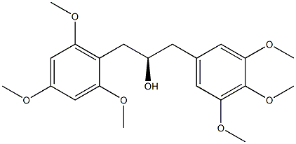 [R,(+)]-1-(2,4,6-Trimethoxyphenyl)-3-(3,4,5-trimethoxyphenyl)-2-propanol 结构式