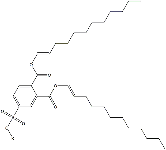 4-(Potassiosulfo)phthalic acid di(1-dodecenyl) ester 结构式