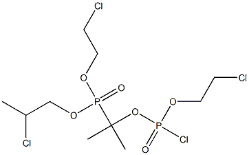 1-[Chloro(2-chloroethoxy)phosphinyloxy]-1-methylethylphosphonic acid 2-chloroethyl 2-chloropropyl ester 结构式