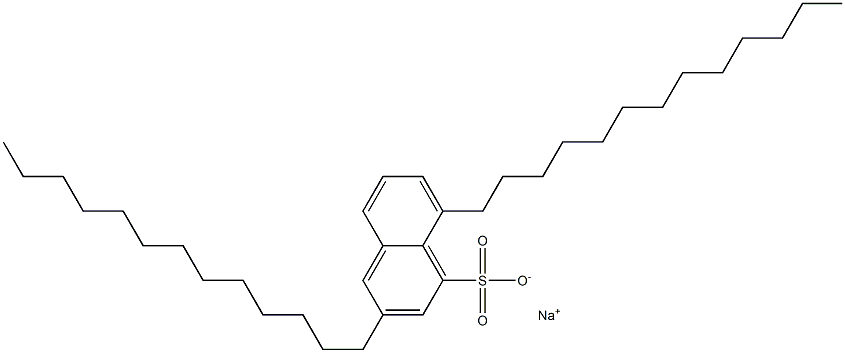 3,8-Ditridecyl-1-naphthalenesulfonic acid sodium salt 结构式