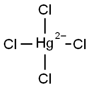Tetrachloromercurate (II) 结构式