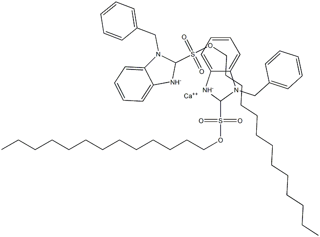 Bis(1-benzyl-2,3-dihydro-2-tridecyl-1H-benzimidazole-2-sulfonic acid)calcium salt 结构式