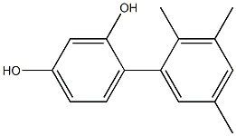 4-(2,3,5-Trimethylphenyl)benzene-1,3-diol 结构式