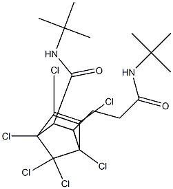 N-tert-Butyl-2-(tert-butylcarbamoyl)-1,4,5,6,7,7-hexachloronorborn-5-ene-3-propionamide 结构式