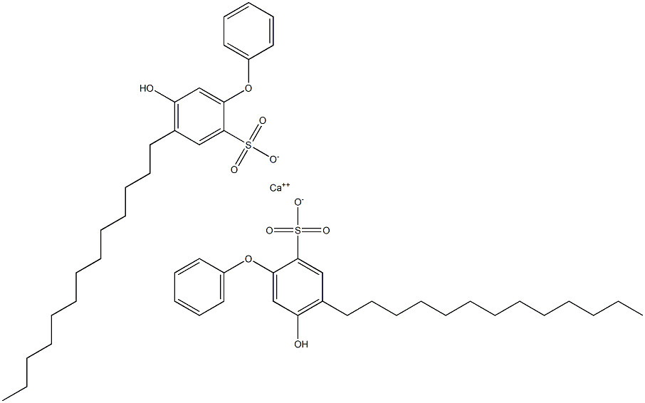 Bis(5-hydroxy-4-tridecyl[oxybisbenzene]-2-sulfonic acid)calcium salt 结构式