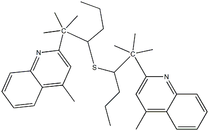 2-Methyl-2-(4-methyl-2-quinolinyl)propyl(2,2-dimethylethyl) sulfide 结构式