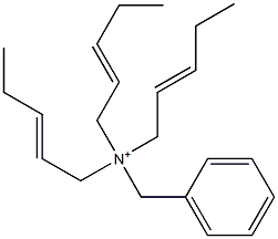 Tri(2-pentenyl)benzylaminium 结构式