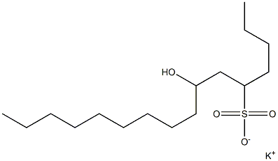 7-Hydroxyhexadecane-5-sulfonic acid potassium salt 结构式