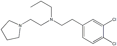 2-(3,4-Dichlorophenyl)-N-[2-(1-pyrrolidinyl)ethyl]-N-propylethanamine 结构式