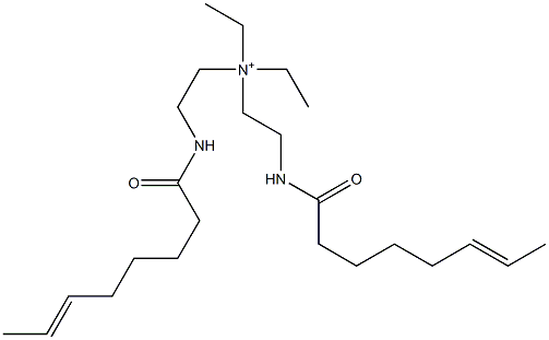 N,N-Diethyl-2-(6-octenoylamino)-N-[2-(6-octenoylamino)ethyl]ethanaminium 结构式