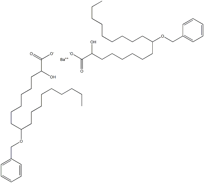 Bis(9-benzyloxy-2-hydroxystearic acid)barium salt 结构式
